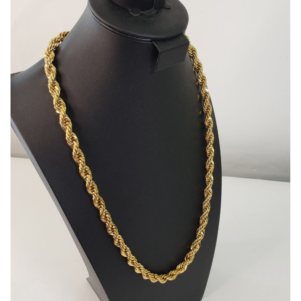 Vtg Napier Gold Tone 30" Twisted Rope Chain Necklace Signed Heavy Chunky Thick